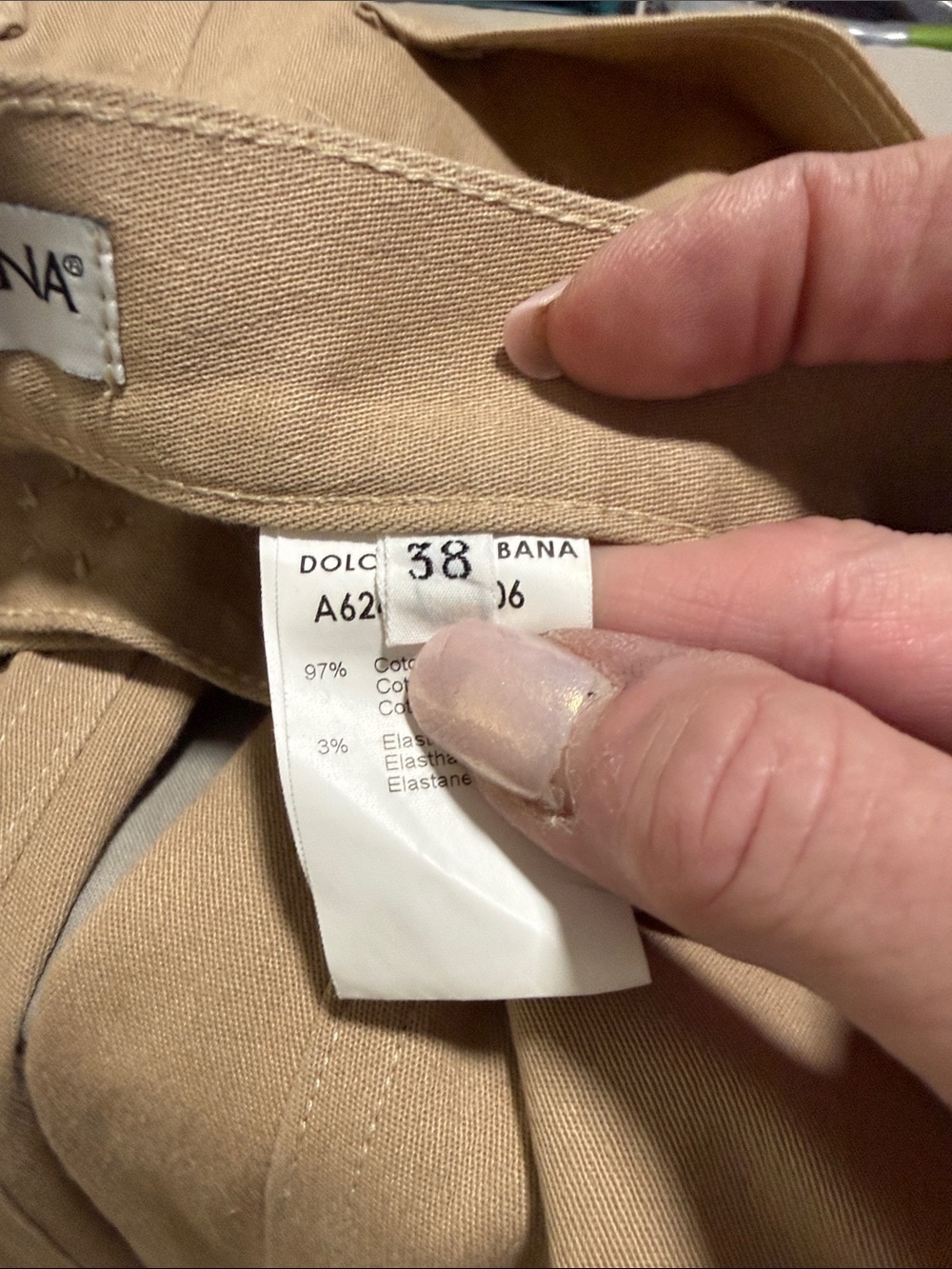 Dolce & Gabbana Tan Classic Straight Leg Cotton Blend Pant Size 38/US2 - Picture 7 of 9